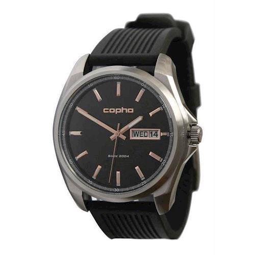 Copha Grand-Duke sort med rosa forgyldte viser herre ur, 21BCGD24